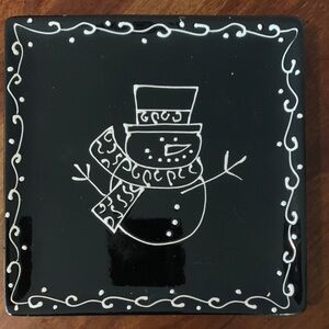 (4) Snowman Holiday Plates